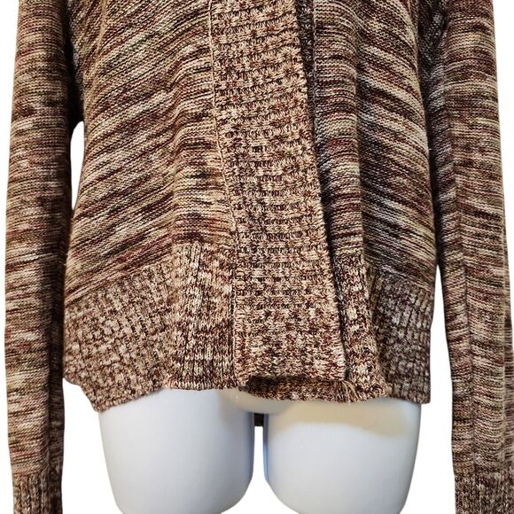 Cato Womens Cardigan Sweater Size M Burgundy 1-Button Shawl Collar Long Sleeve - Picture 4 of 10